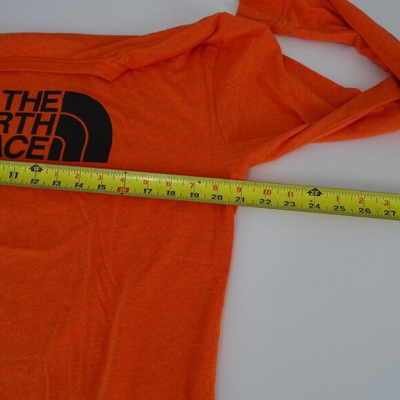The North Face Long Sleeve TShirt Men Size M Orange Classic Fit Cotton Blend - Picture 7 of 9